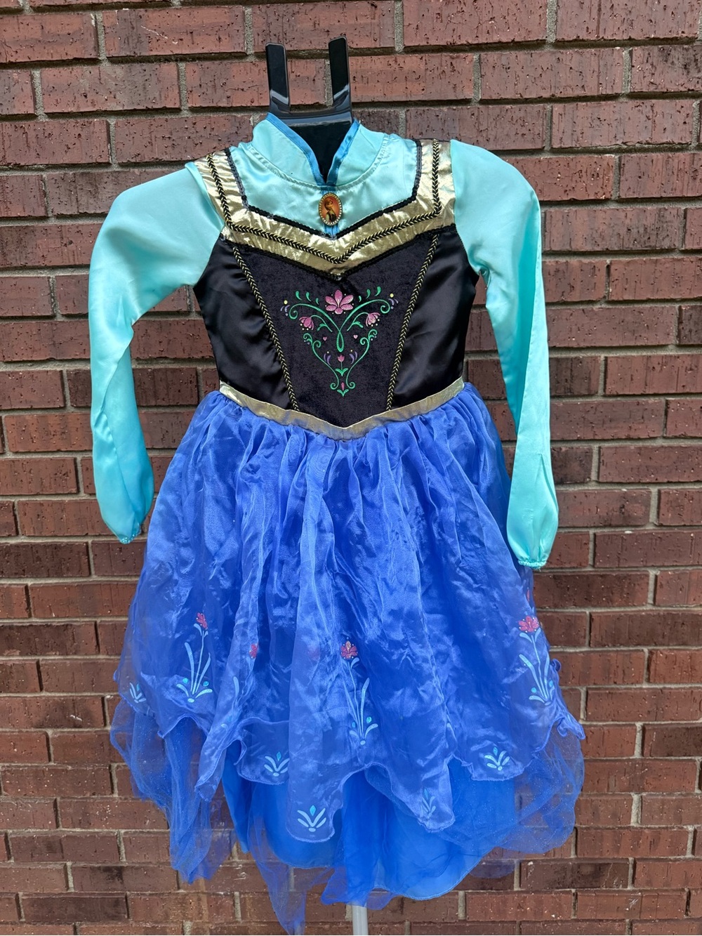 Disney Store Frozen Anna Traveling Costume Halloween Dress Up Girls Size 7/8